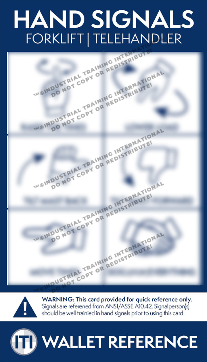 Forklift & Telehandler Hand Signals