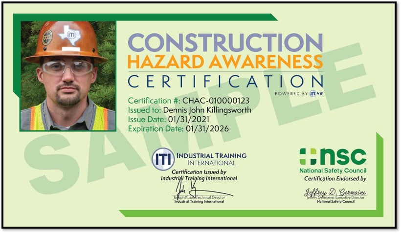 Hazard Awareness Certification Assessment