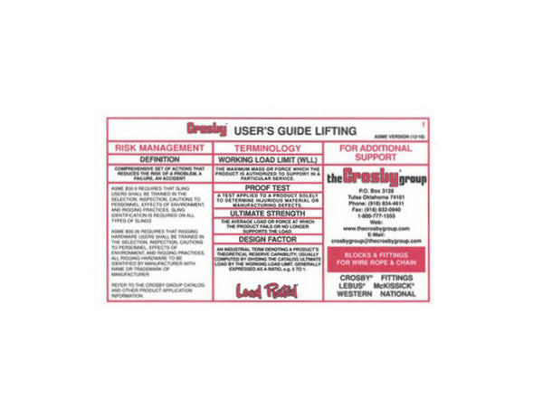 Crosby User's Guide for Lifting – ITI Bookstore