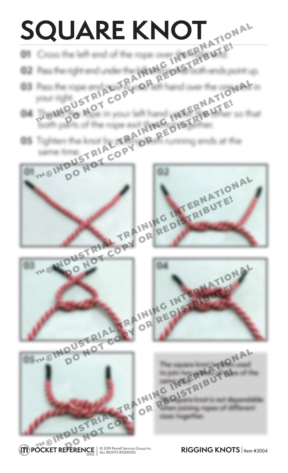 Pocket Rigging Chart Rigging Knots Pocket Reference – ITI Bookstore
