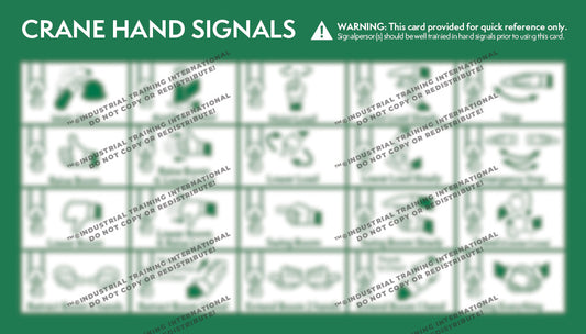 Crane Hand Signal Card (English & Spanish)