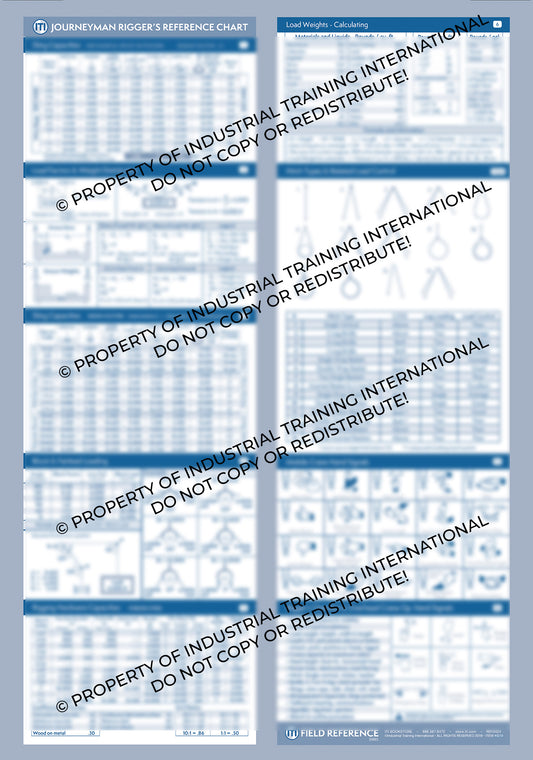 Journeyman Rigger Reference Chart (Poster)