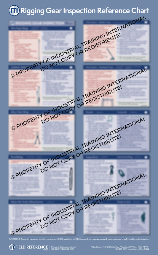 Rigging Gear Inspection Reference Chart (Poster)