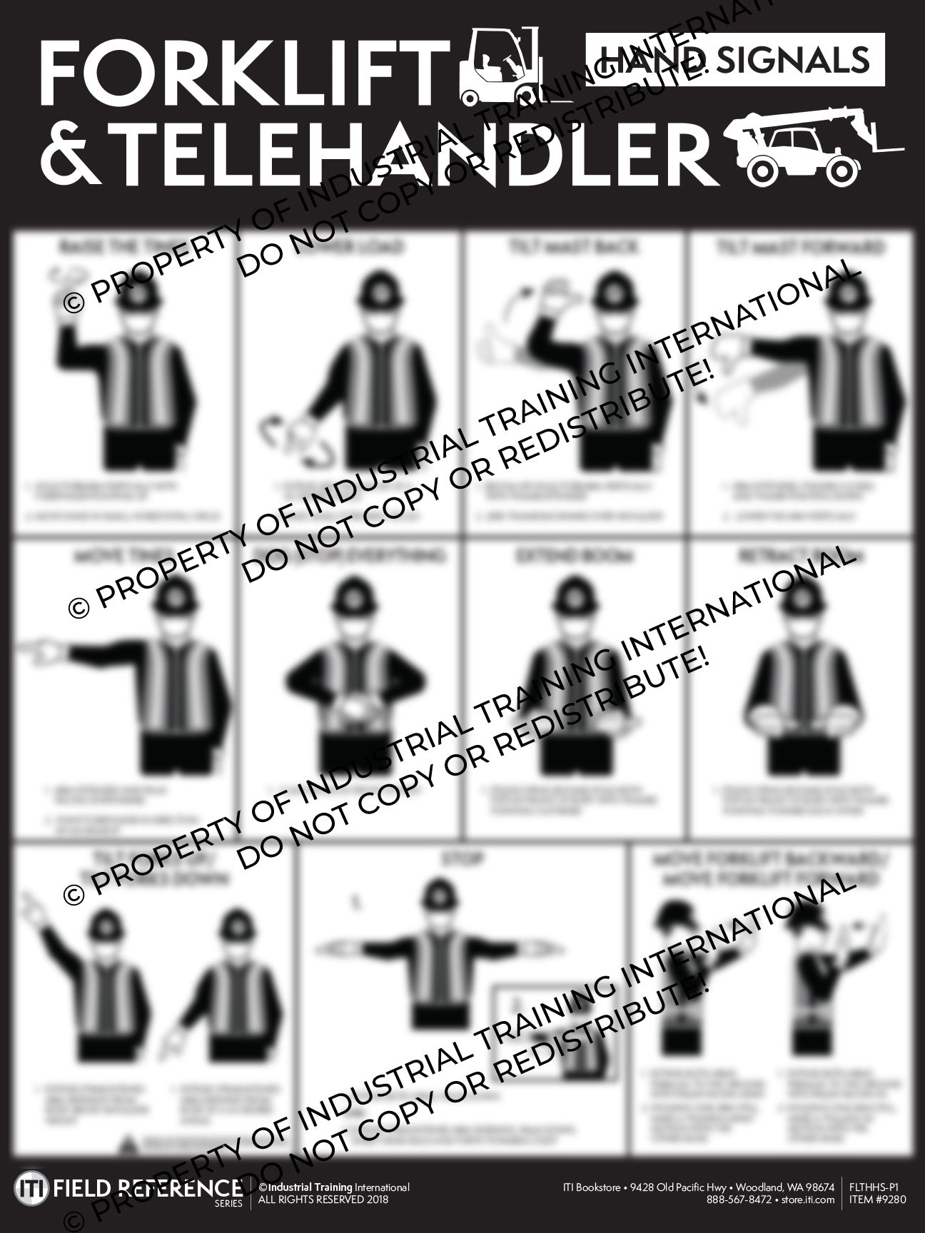 Forklift & Telehandler Hand Signal (Poster) – ITI Bookstore