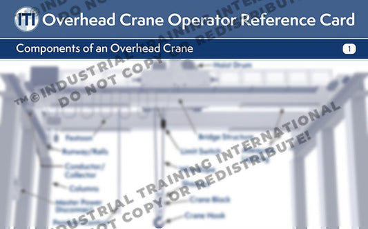 Overhead Crane Operator Reference Card