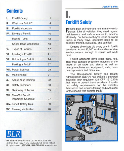 Forklift Safety Pocket Guide