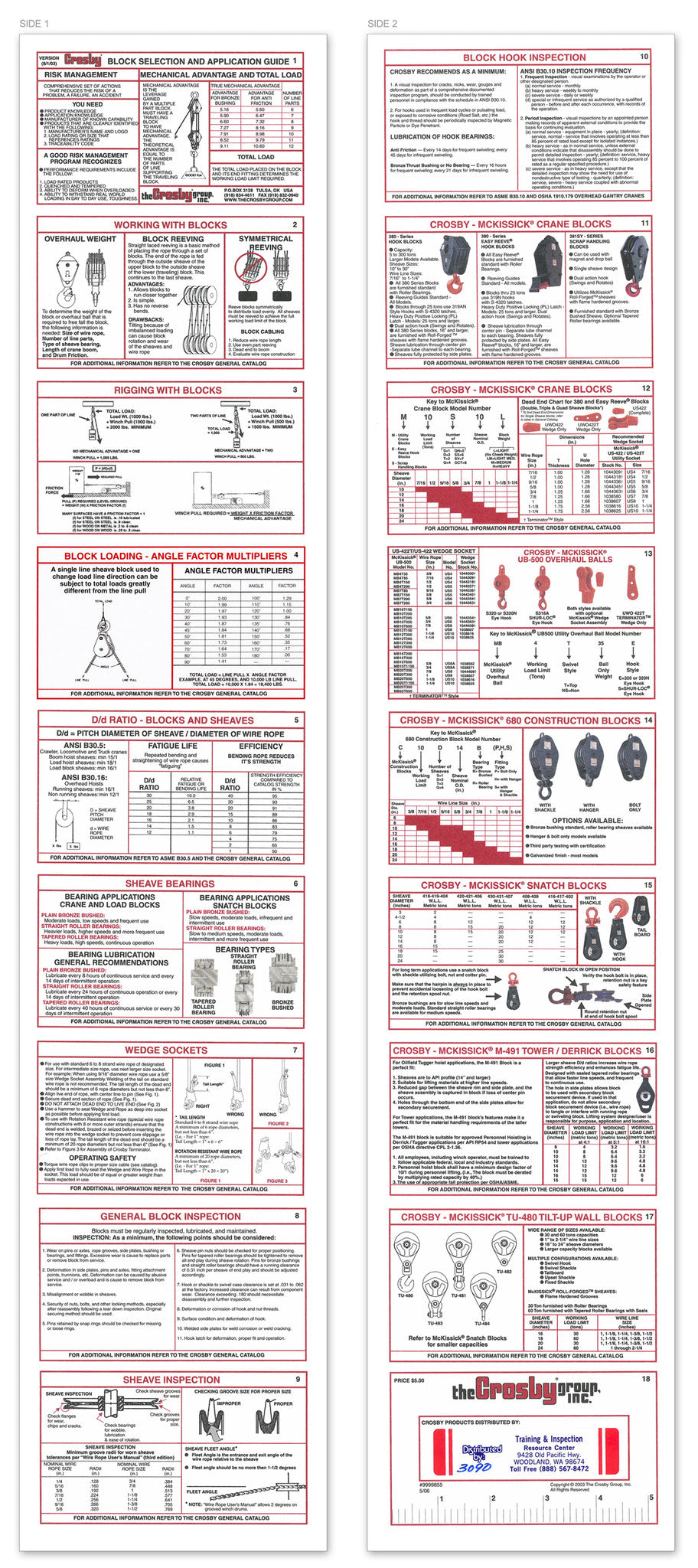 Crosby Rigging Card.pdf Crosby Block Selection & Application Guide – ITI Bookstore