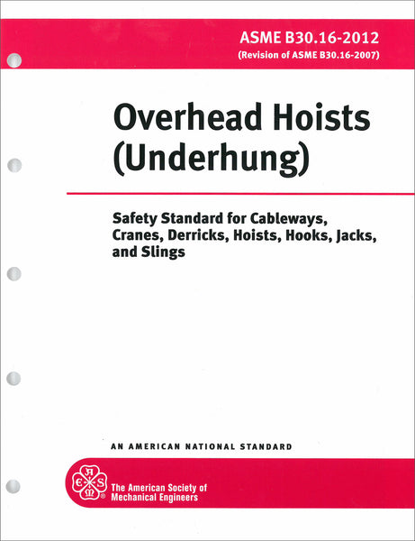 B30.16 Overhead Underhung and Stationary Hoists