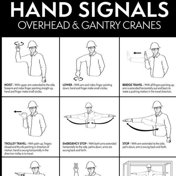 Overhead & Gantry Crane Hand Signals (Poster)
