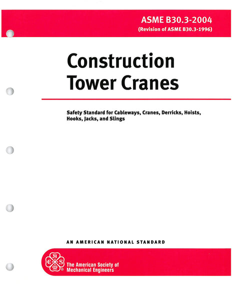 B30.3 Tower Cranes